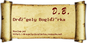 Drégely Boglárka névjegykártya